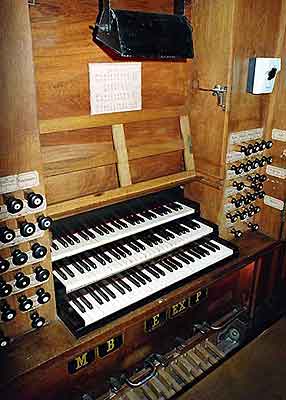 console de l'orgue de l'glise protestante de Barr