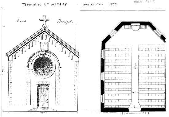 plan du temple dtruit de Saint Nazaire